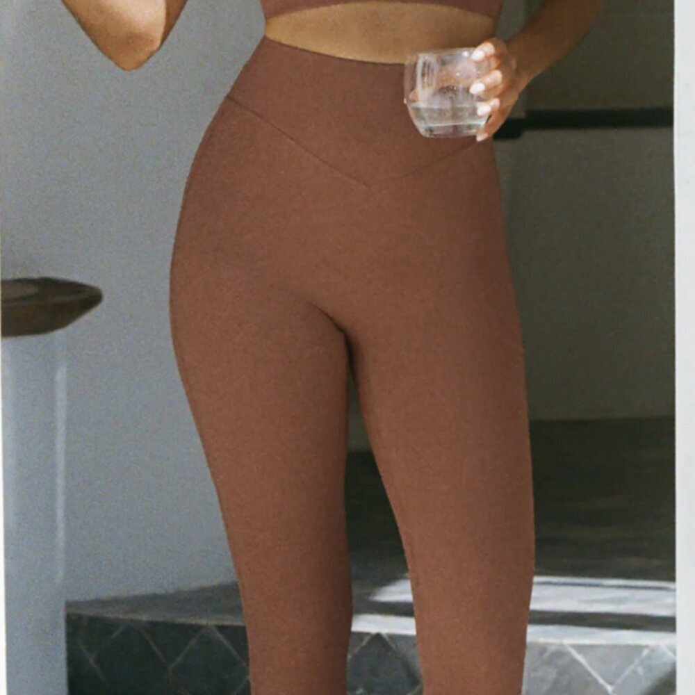 BERLOOK Brown High Waisted Leggings 25” 14